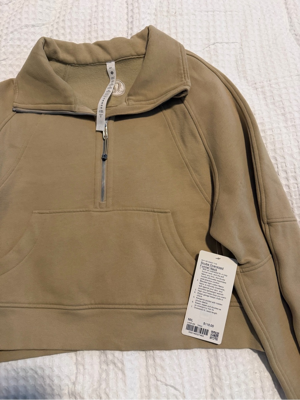 Lululemon Scuba Oversized Funnel Neck Half-Zip Pullover M/L NWT